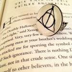 Deathly Hallows Antiqued Bronze Book Page Ring