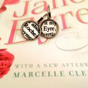 Jane Eyre and Mr Rochester Antiqued Bronze Book Page Earrings